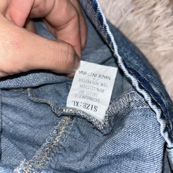 XL Women’s Denim Jean Long Sleeve Button Up Flowy Dress - Picture 7 of 7